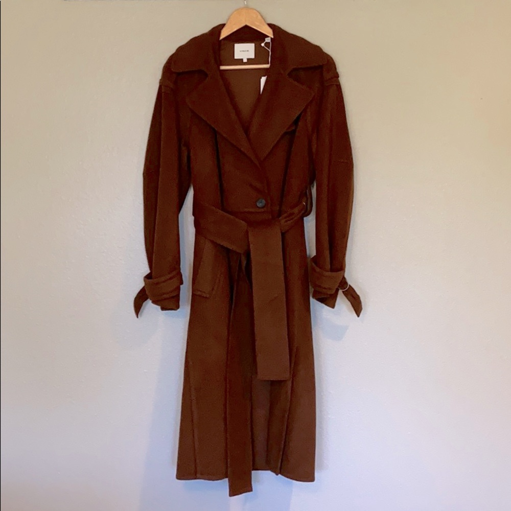 NWT Vince Trench Coat Brown SZ L